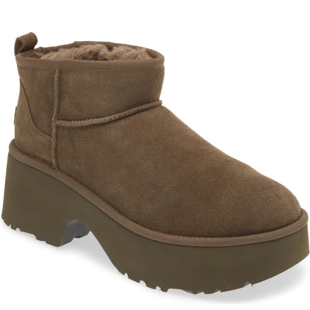 UGG Women's Brown Suede Platform Shoes - Picture 3 of 4